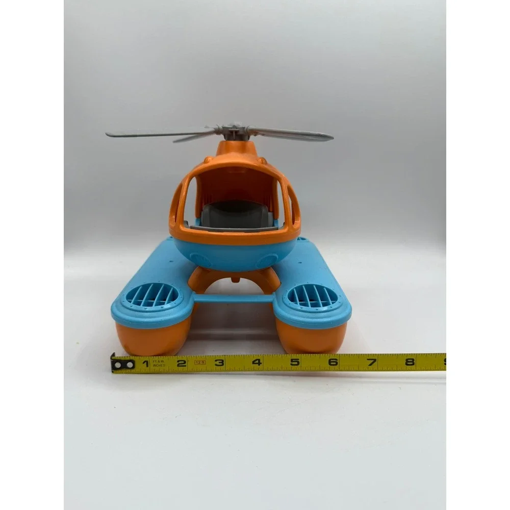 Green Toys Seacopter Orange Blue Recycled Plastic Bath Toy Made in USA